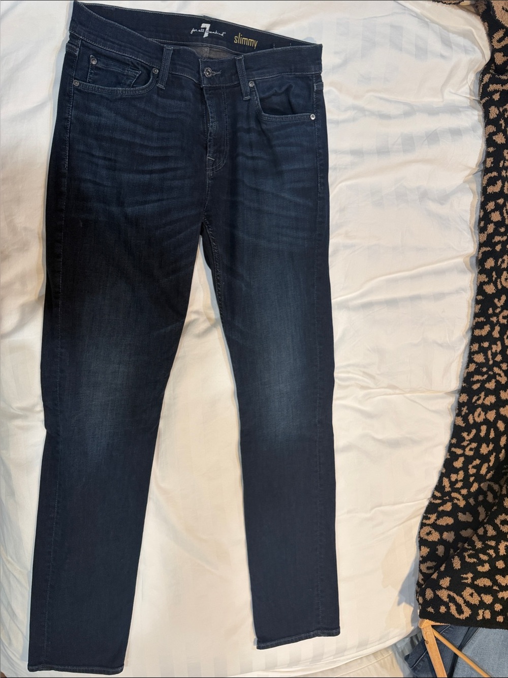 7 For All Mankind Dark Indigo men’s Slimmy Jeans size 33